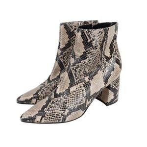 Marc Fisher Greneda 2 Snakeskin Leather Pointed Toe Ankle Boots Size 10